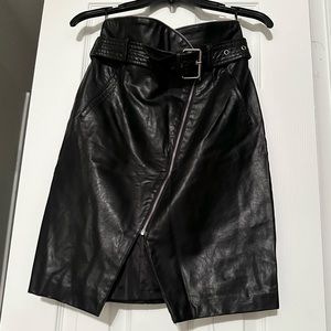 Romeo + Juliet Couture Faux Leather High Waisted Skirt